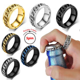 Punk Rotatable Couple Ring
